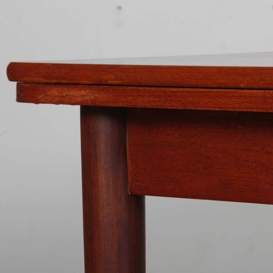 Image 1 of Extendable rectangular teak dining table, 1970