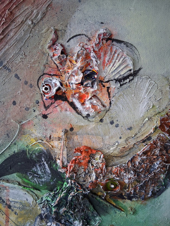 Image 1 of The eye that looks inside me,abstract,mixed techniek