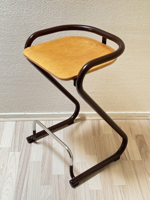 Authentic 1960s S70 Bar Stool by Lindau & Lindekrantz for Lammhults – Scandinavian Design Icon