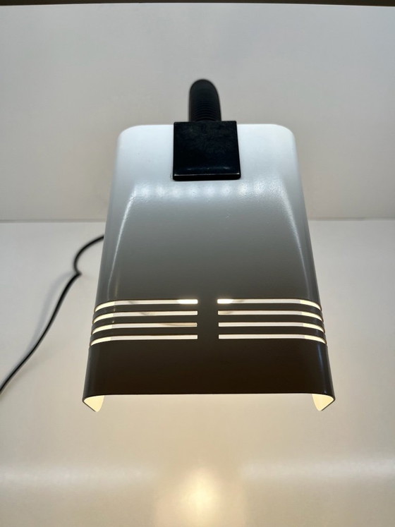 Table lamps Sankey Gino Sarfatti for Targetti Sankey Florence 1970 White Brass Black Plastic, Metal, Modern (photo 3 of 11)