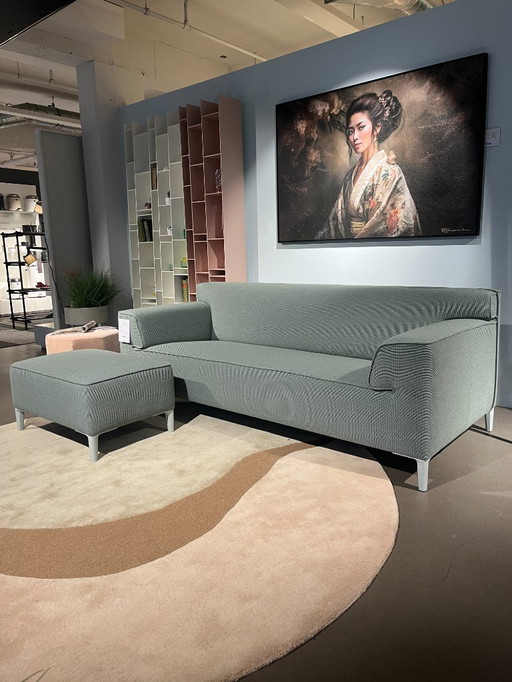 Pode Edit 3-zitsbank met poef 