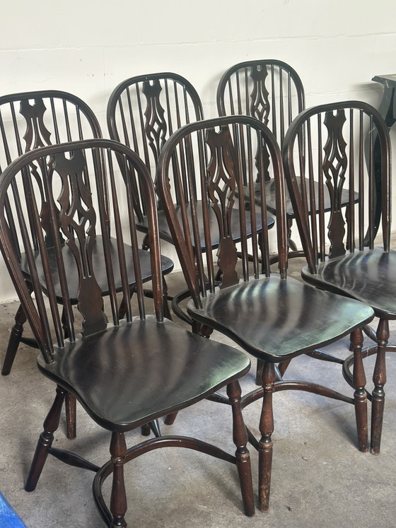 Image 1 of Windsor stoelen antiek 6 stuks crinoline 