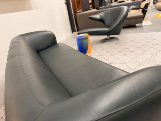 Leolux Flint 3.5-seater Sofa Raffino Turtle leather, 3-5 seaters, Green (photo 2 of 11)