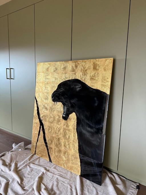 Acrylique de la panthère de sablage