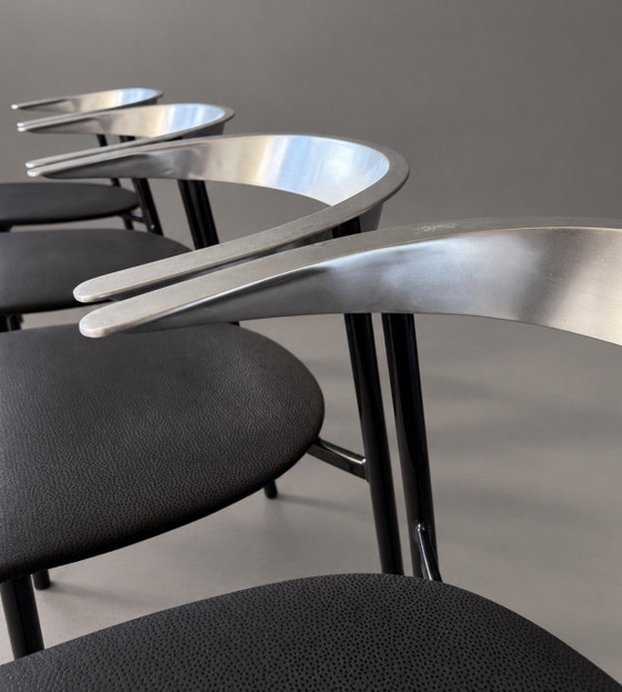 4 Sillas de comedor Gala — Bernal & Isern para Sellex, 1988 – Aluminio, Metal (photo 3 of 15)