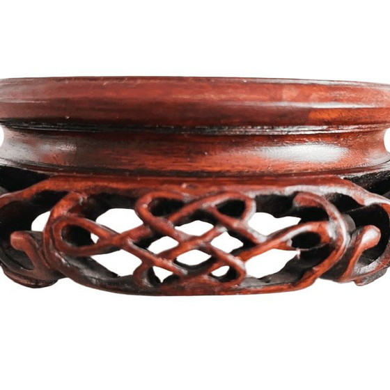 Soporte chino antiguo de palisandro con tallas caladas en madera de palisandro. – Objetos decorativos, Wood (photo 3 of 7)