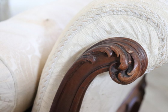 Image 1 of Chaise longue ancienne, Italie, fin du XIXe siècle