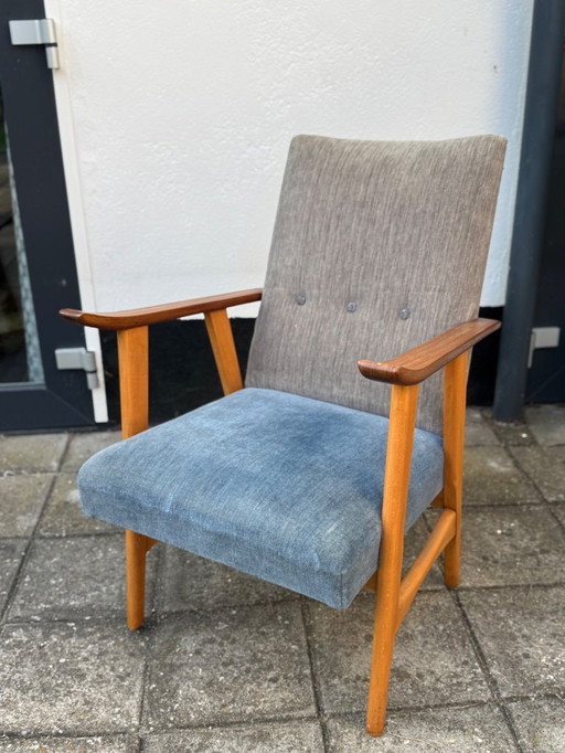 Chaise à accoudoir vintage Mid Century