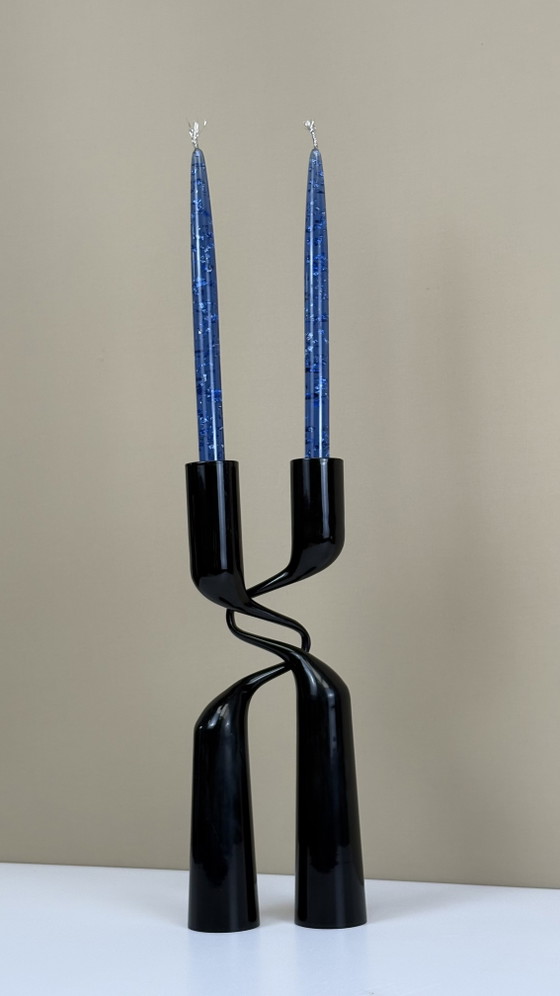 Set di candelabri Tango neri di design vintage danese XL 32 cm Mikaela Dörfel - Menu – Portacandele, Metal (photo 12 of 13)