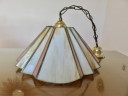 Italiaanse hanglamp in pâte de verre en messing, jaren 70