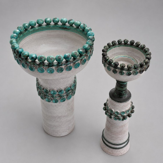 Pair of Mid-Century Fat Lava Studio Pottery Floor Vases, 1960s/70s – Unique Handcrafted Set (photo 16 of 16)