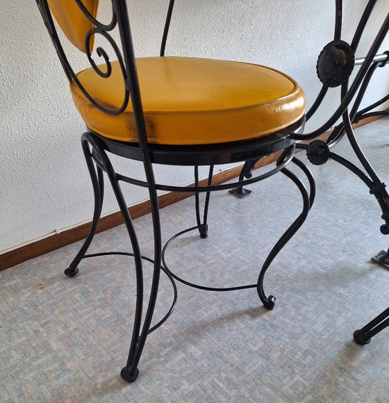 Set da pranzo vintage in ferro battuto per interni ed esterni – Set da giardino, Metallo (photo 7 of 14)