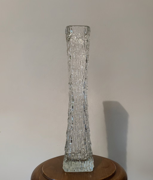 Vase Soliflore Verre Pressé Années 70