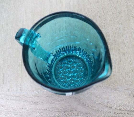 Image 1 of Ravenhead Hobnob turqoise drinking set, jug + glasses, original vintage '60