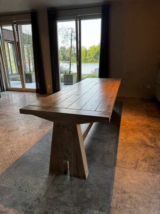 Flamant Solid Oak Dining Table 280x89x77 – Wood (photo 6 of 6)