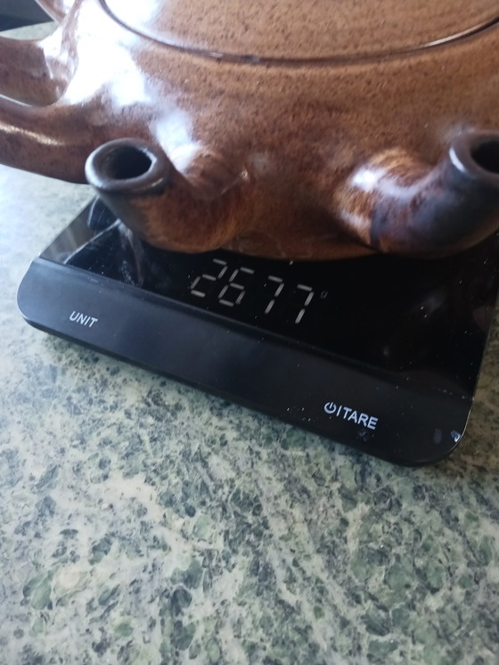 Image 1 of Vaso/lampada a olio in ceramica a forma di tulipano, fatto a mano, anni '70