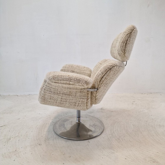 Image 1 of Fauteuil vintage avec ottoman par Pierre Paulin pour Artifort, 1980