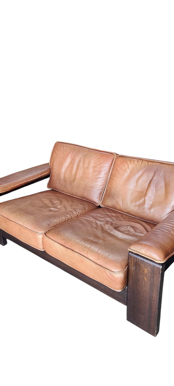 Image 1 of Leolux Sleek Brutalist Two-Sitter 1970