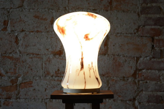 Lampada da tavolo Mid-Century restaurata, Vetro Marmorizzato, Ricablata, Ceca, anni '60 – Lampade da tavolo (photo 2 of 10)