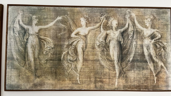 Image 1 of Antonio Canova Fresco Reproduction – Limited Edition 84/499 – Classical Dance Motif