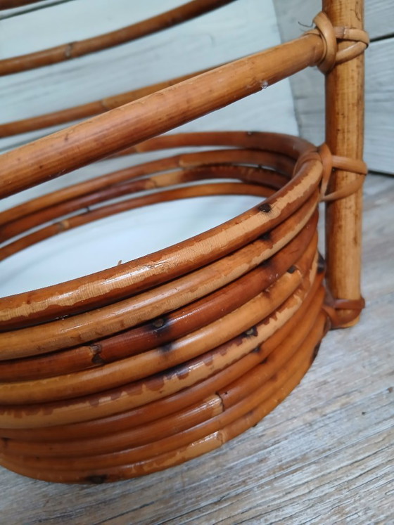 Image 1 of Paraplubak rotin vintage jaren '60, ontwerp italien.