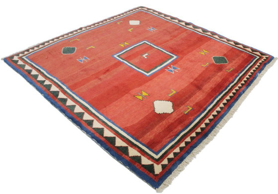 Image 1 of Original Persian carpet Gabbeh Ghashghai oriental carpet 208 cm x 195 cm old natural