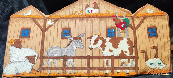 Image 1 of Nativity scene vintage cotton