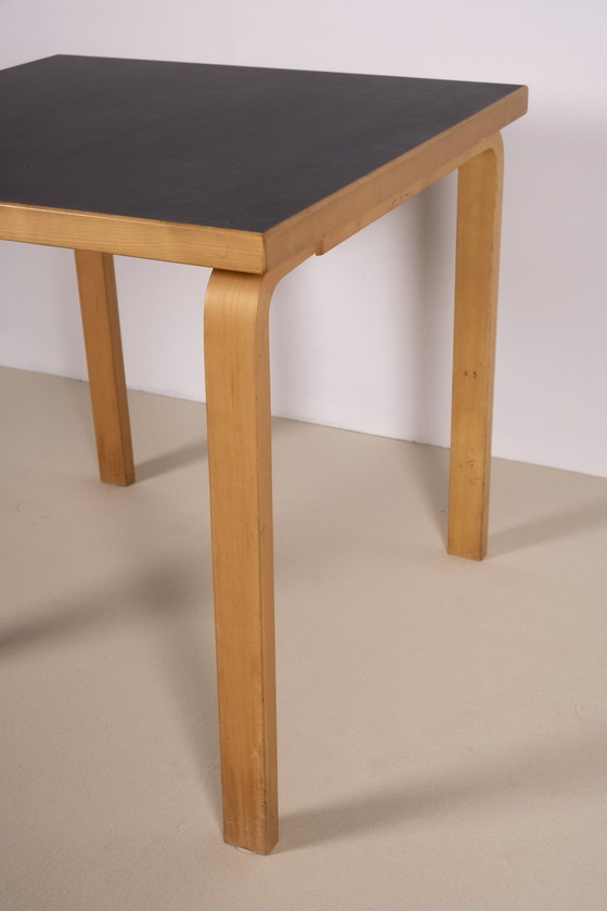 Image 1 of 1X Alvar Aalto 81C Square Table By Artek, 1970S