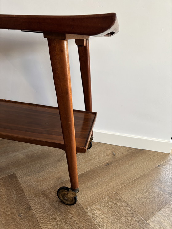Image 1 of Vintage OPAL houten Barwagen / Serveerwagen - Jaren 50