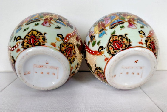 Chinese Ginger Jars Satsuma Style Geisha Decor 70s/80s – Chinoiserie, Vases, Porcelain (photo 8 of 10)