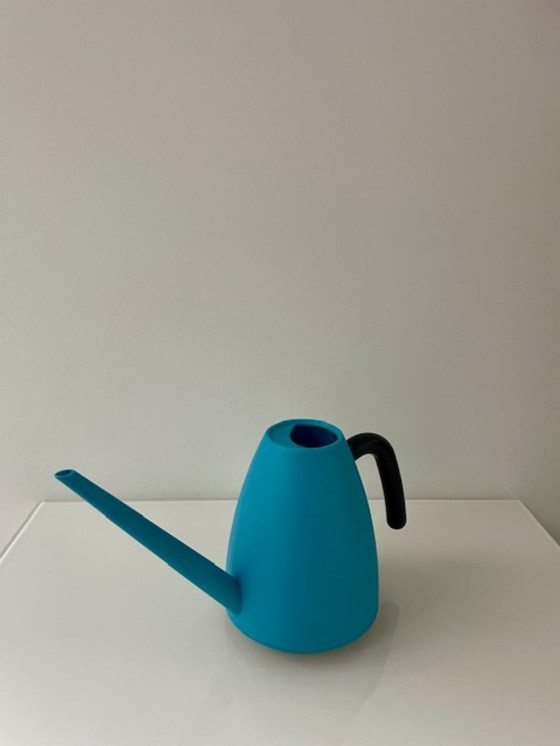 Image 1 of Regadera de diseño Elho Neptunus, azul turquesa con aspecto retro