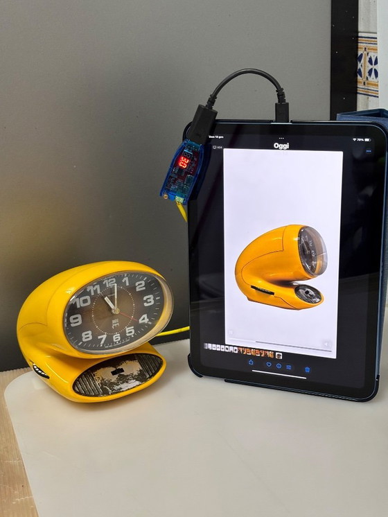 Image 1 of Radiosveglia AM Japy degli anni '70, alimentata tramite USB, modello Space Age