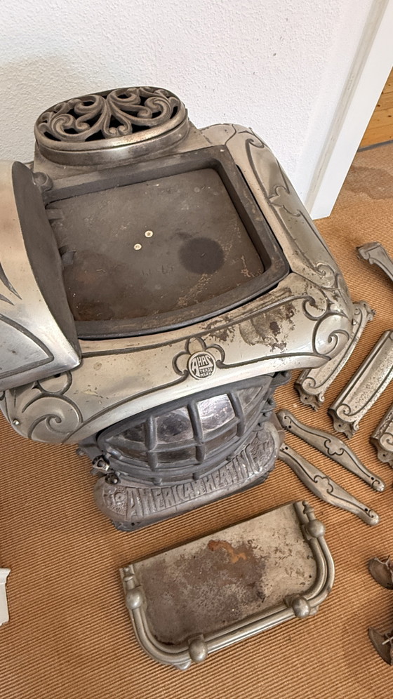 Rare UNIO Continuous Burning Stove No. 12 – American Heating – ca. 1920s – Decorative Objects, Cast Iron (photo 10 of 15)
