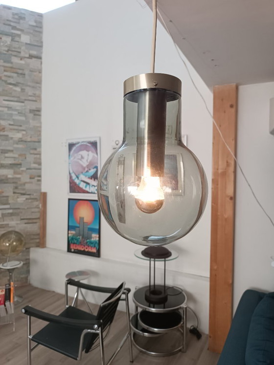 Lampada a sospensione Bulb di Frank Ligtelijn per Raak anni '70 – Lampade a sospensione, Glass (photo 5 of 7)