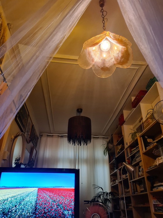 Lampadario Murano Venini Design Luciano Vistosi Mazzega – Lampade a sospensione, Glass, Brass (photo 12 of 12)