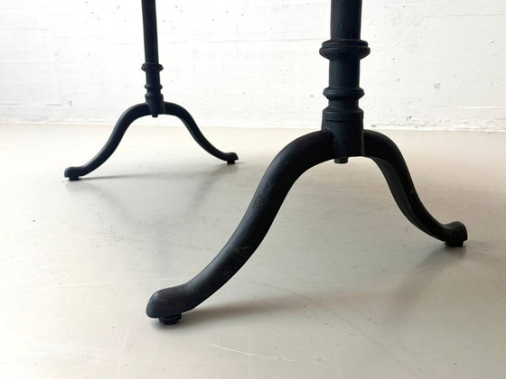 Image 1 of Solid beechwood coffee table with cast iron legs, 1980s