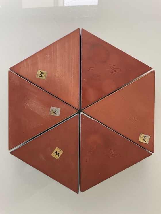 Image 1 of Set di 6 ciotole piramidali fatte a mano – Maredsous