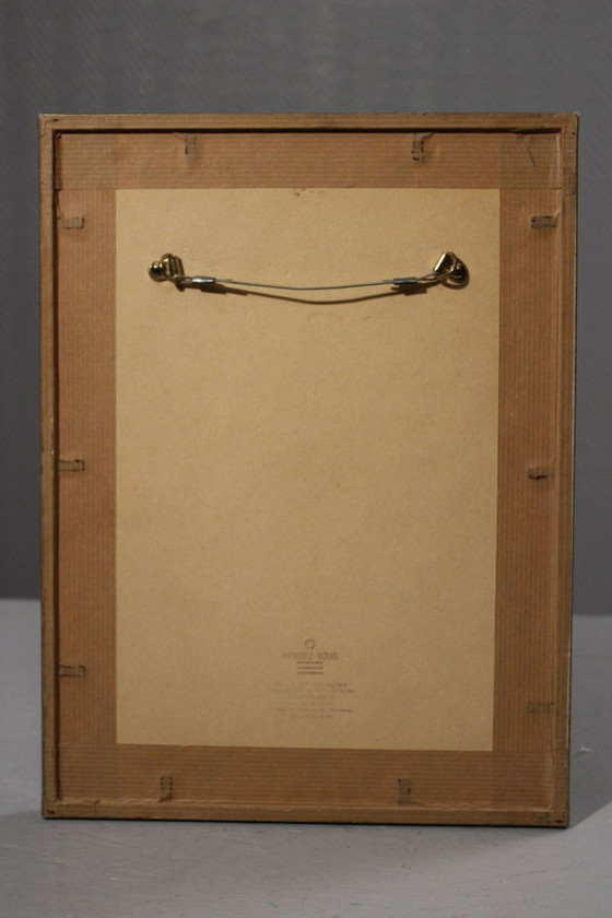 Image 1 of E. Maudy, Lithografie mit Gouache-Veredelung, ein elsässisches Paar in traditioneller elsässischer Tracht