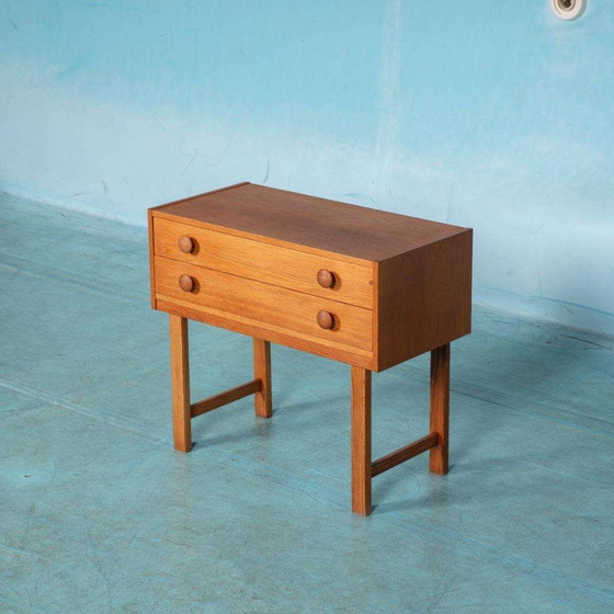 Image 1 of Minimalist chest of drawers oak blond Scandinavian vintage chest