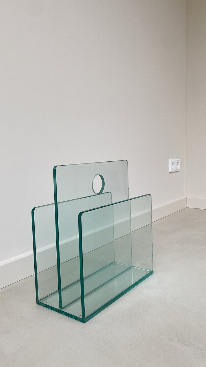 Vintage glass magazine rack | €195 | Whoppah