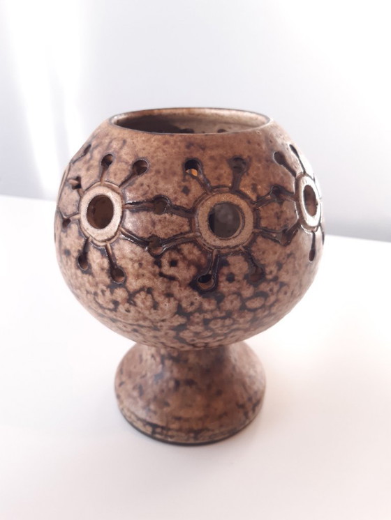 Image 1 of Hannie Mein vintage ceramic table lamp, earthenware mcm lamp, ceramic retro table lamp