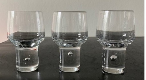 6 eleganti bicchieri da sherry "Mambo" Kosta Sweden Vicke Lindstrand anni '60