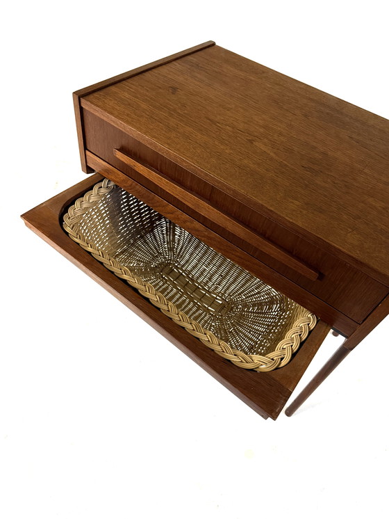 Image 1 of Vintage Danish teak sewing box '60