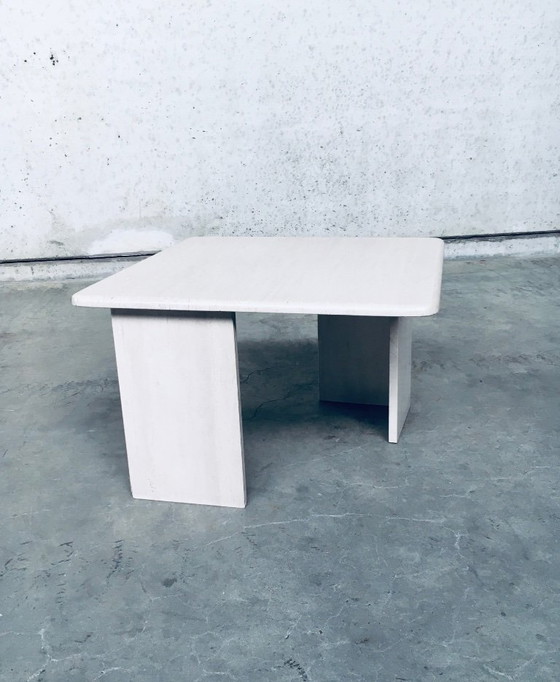 Image 1 of Postmodern Design Granite Stone Square Side Table Italy 1970's