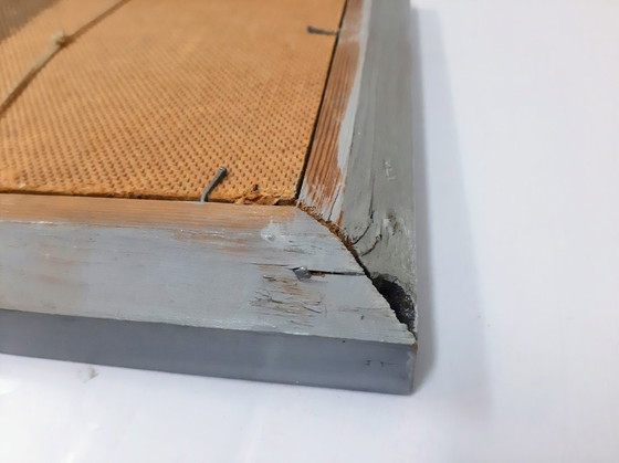 Image 1 of Dipinto ad olio d'epoca su pannello di truciolato, raffigurante fiori in un vaso