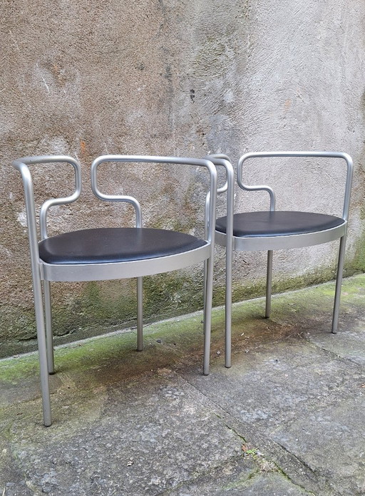 Coppia di poltrone in alluminio di Henning Larsen