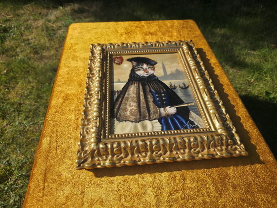 Dipinto Ritratto di Gatto Veneziano | Arte Originale Incorniciata | Decorazione Murale – Dipinti e disegni (photo 8 of 9)