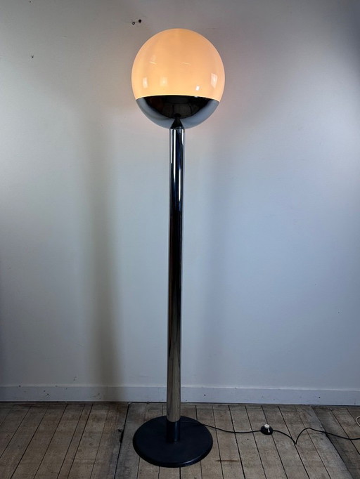Chromed Metal Floor Lamp Pia Guidetti Crippa 1970