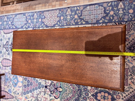 Image 1 of Table basse/banc caractéristique en chêne massif de style néo-Renaissance