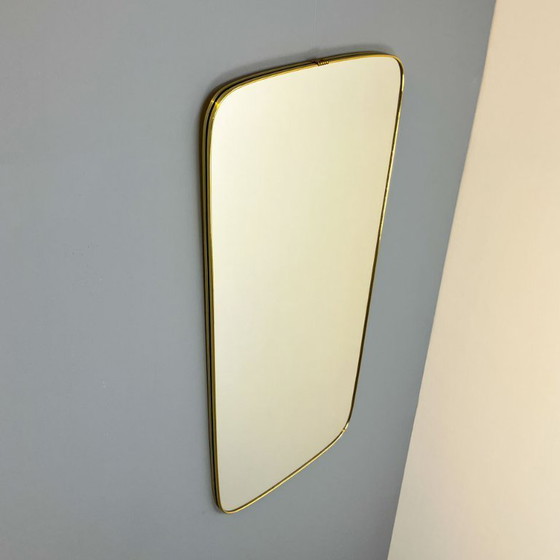 Image 1 of Wall mirror with brass frame, 1960s